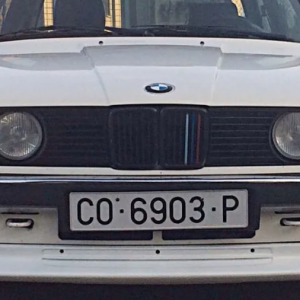 E30 Front number plate holder - Chrome bumper
